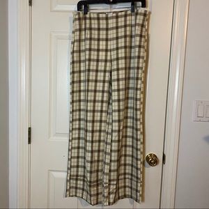 Princess Polly Euros Pants-yellow check. BRAND NEW